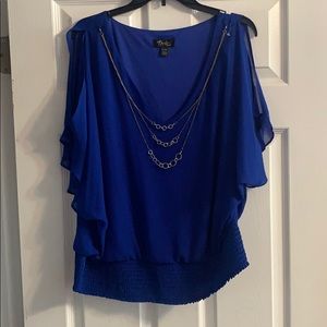 Royal blue blouse